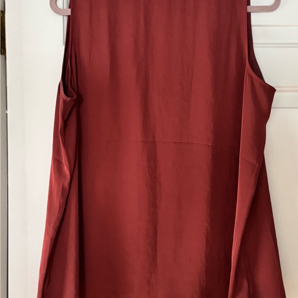 Express V-Neck Rust Tank Top - Picture 2 of 2